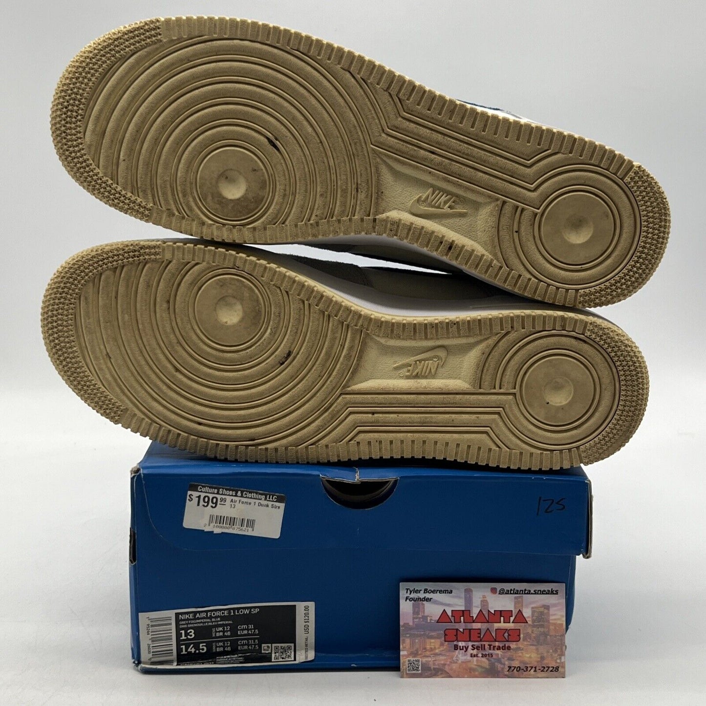 Size 13 - Nike Undefeated x Air Force 1 Low 5 On It Blue Suede (DM8561-001)