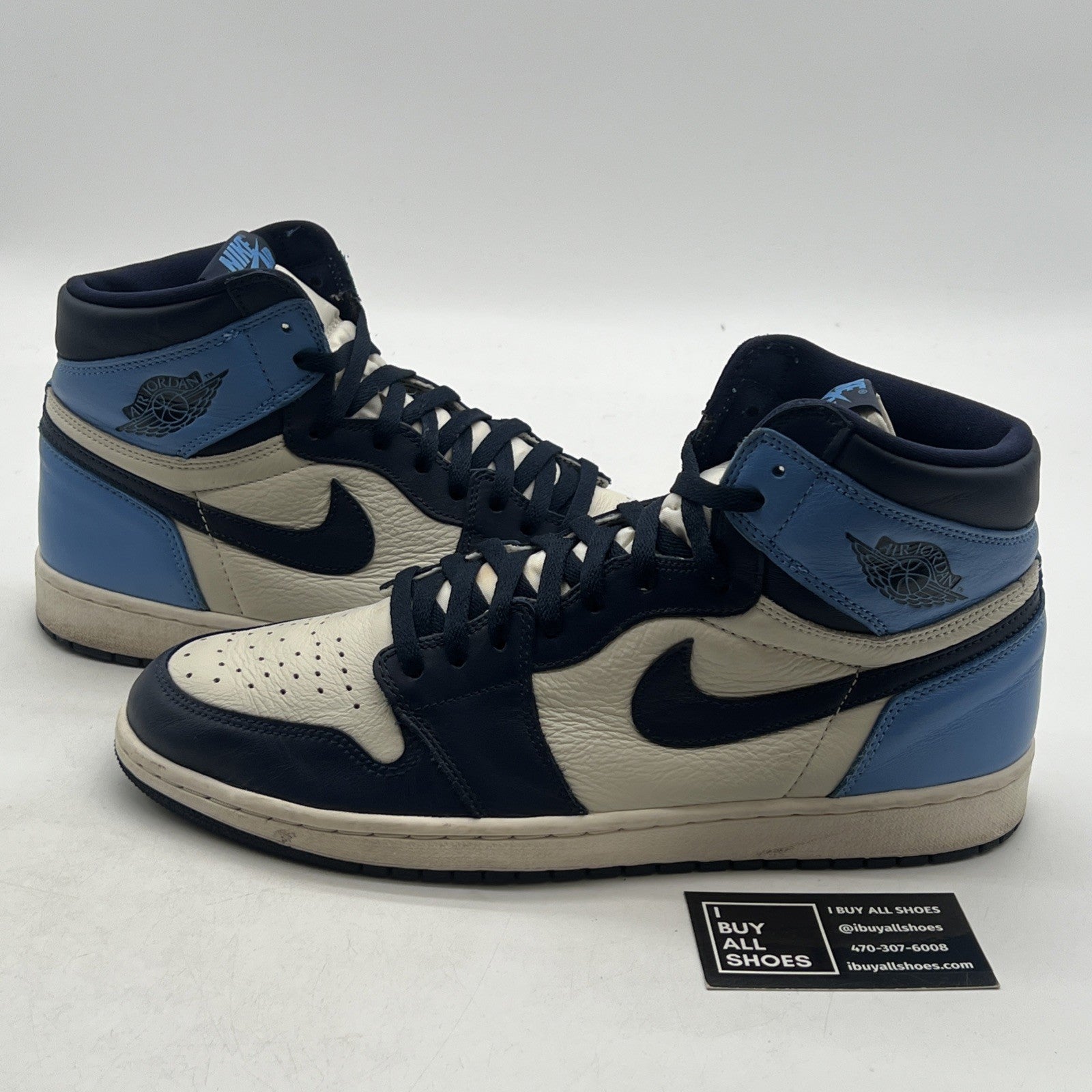 Size 13 - Air Jordan 1 Retro OG High Obsidian UNC 2019 (555088-140)
