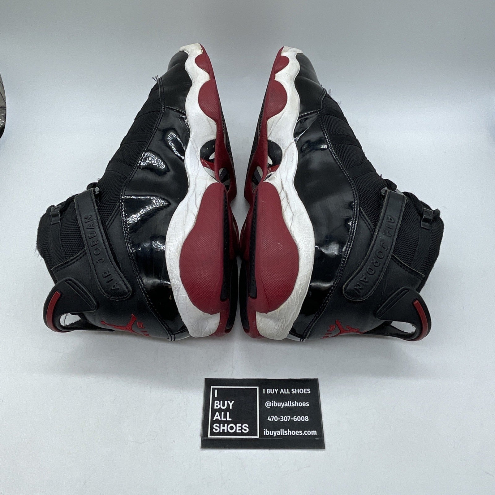 Size 11.5 - Jordan 6 Rings 2013 Bred Black Red Suede Leather (322992-071)