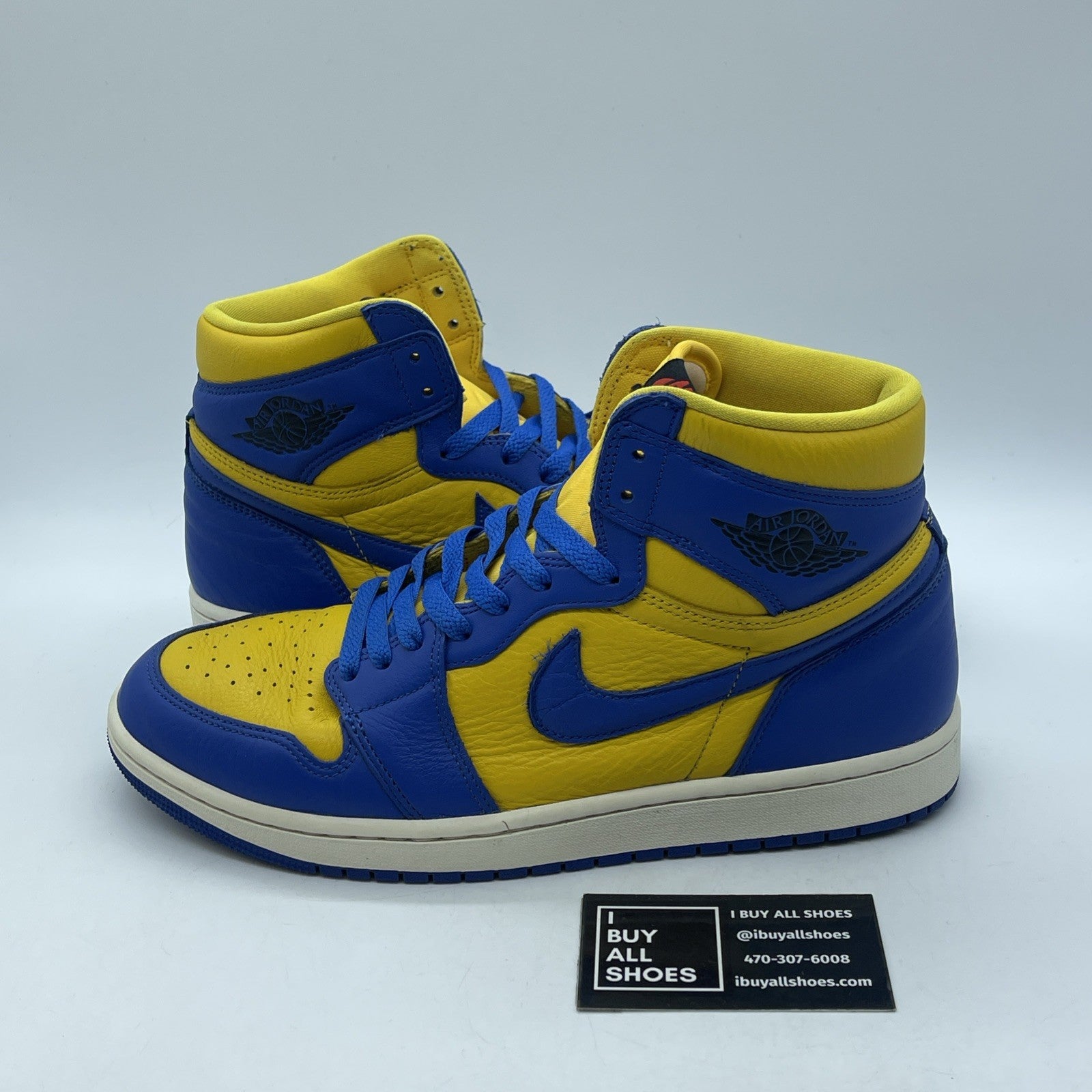 Size 11W - Air Jordan 1 Retro OG High Reverse Laney Yellow Blue (FD2596-700):