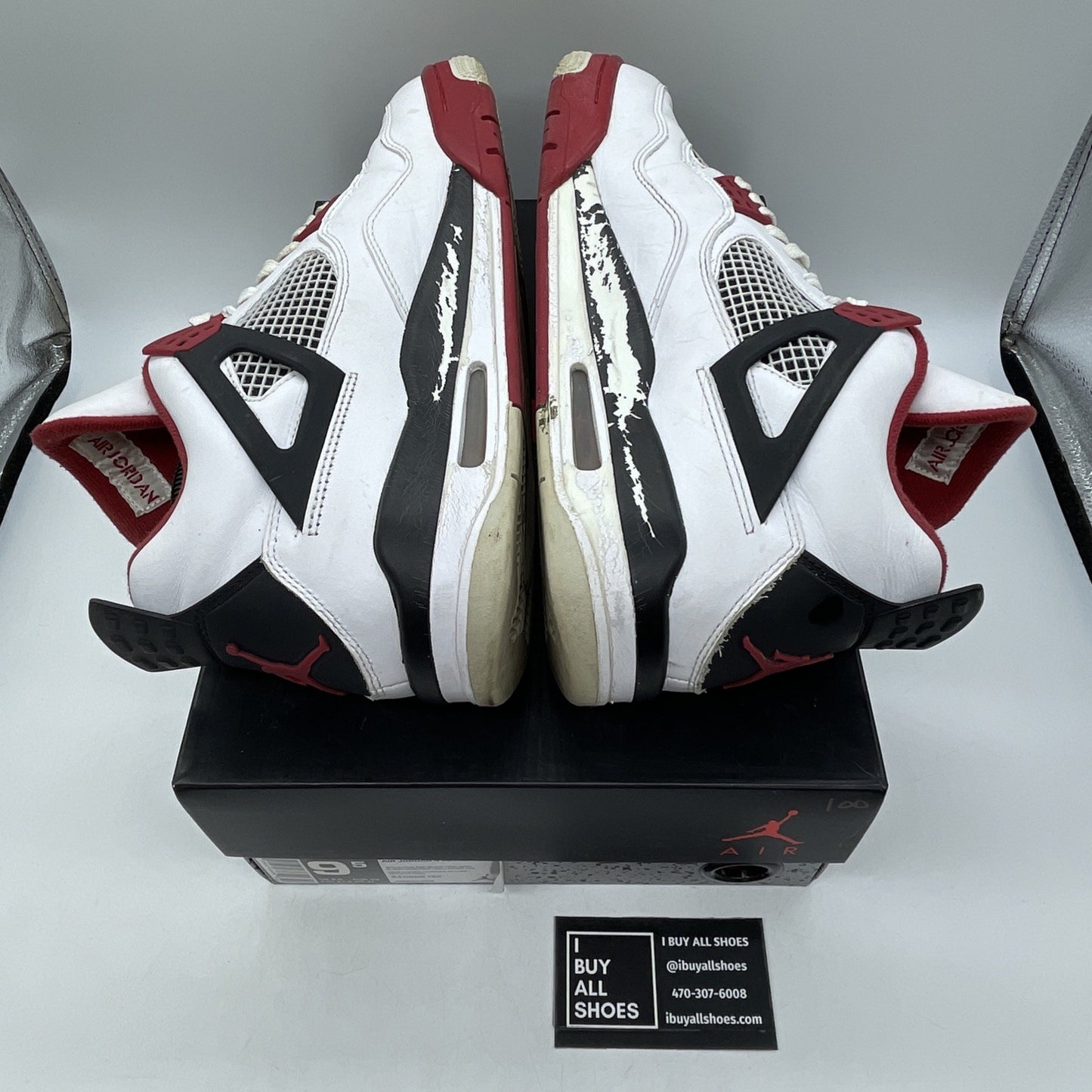 Size 9.5 - Air Jordan 4 Retro OG Mid White Cement (840606-192)