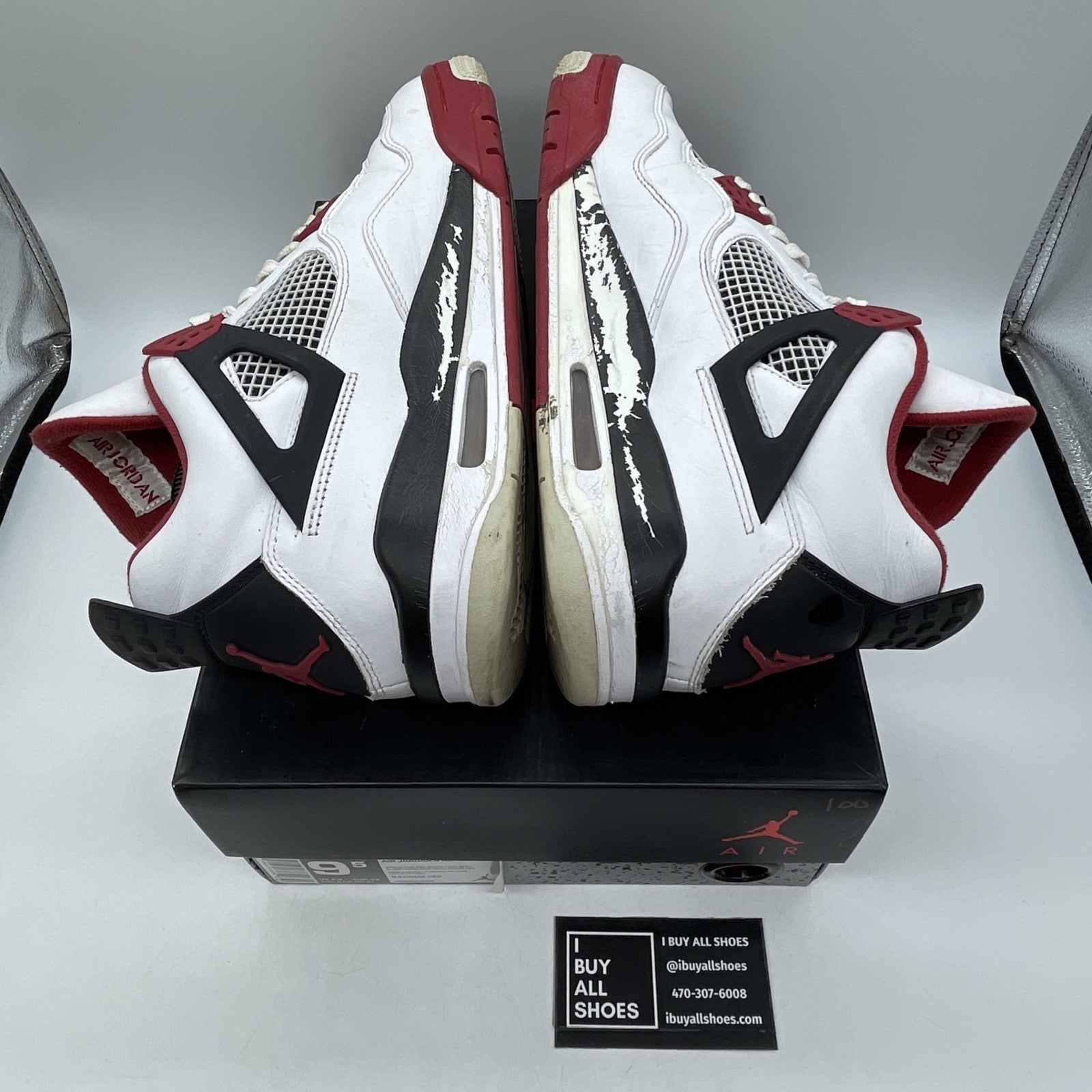 Size 9.5 - Air Jordan 4 Retro OG Mid White Cement (840606-192)