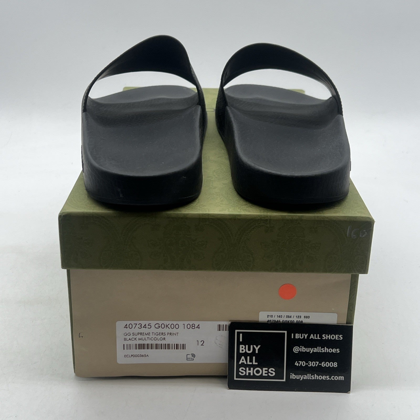 Size 12G - GUCCI MEN'S GG SUPREME TIGERS SLIDES SANDAL GUCCI