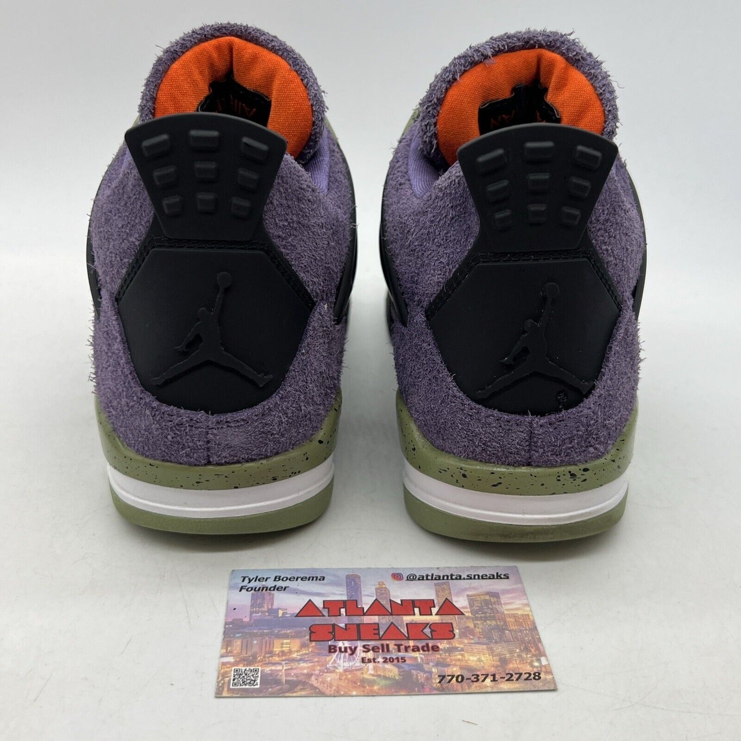 Size 7.5 - Jordan 4 Retro Mid Canyon Purple W Green Black White (AQ9129-500)