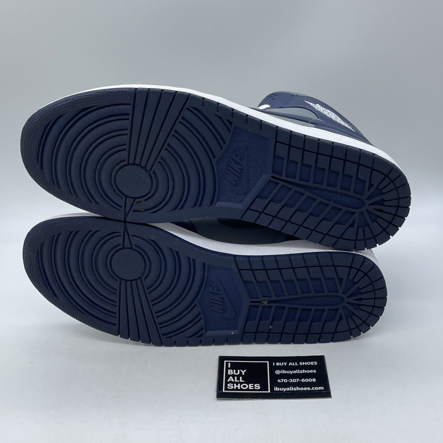 Size 12 - Air Jordan 1 Mid Georgetown Grey Blue Leather (554724-006)