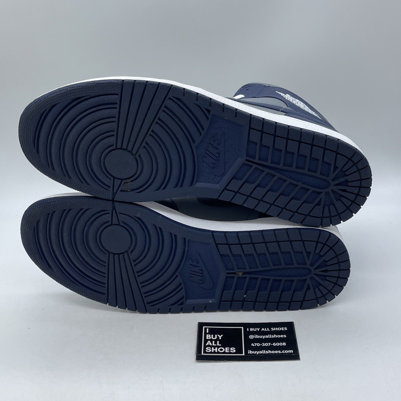 Size 12 - Air Jordan 1 Mid Georgetown Grey Blue Leather (554724-006)