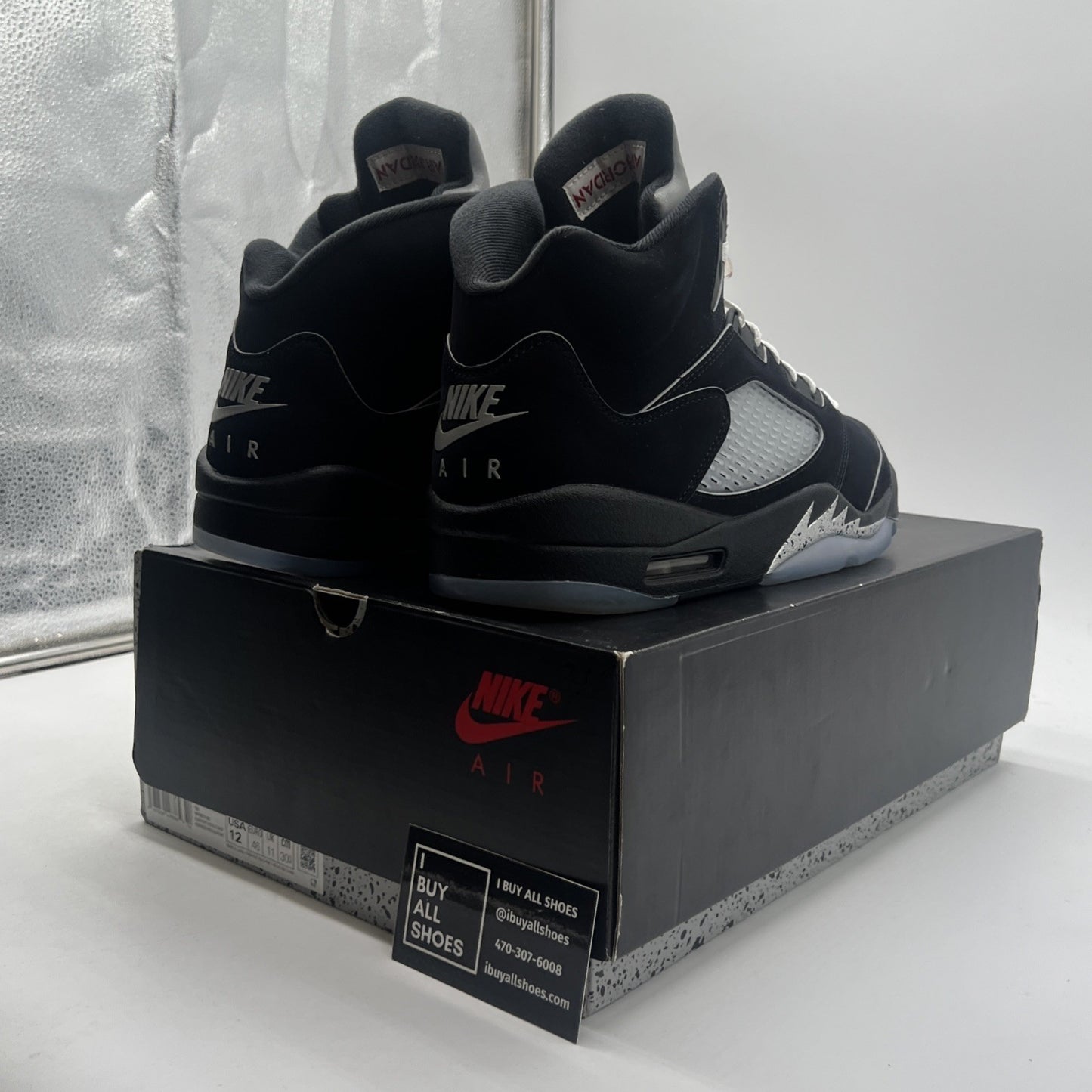 Size 12 - Air Jordan 5 Retro OG Black Metallic Reimagined (HF3975-001)