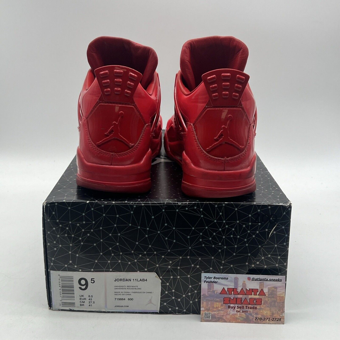 Size 9.5 - Air Jordan 4 Retro 11Lab4 - Red (719864-600)