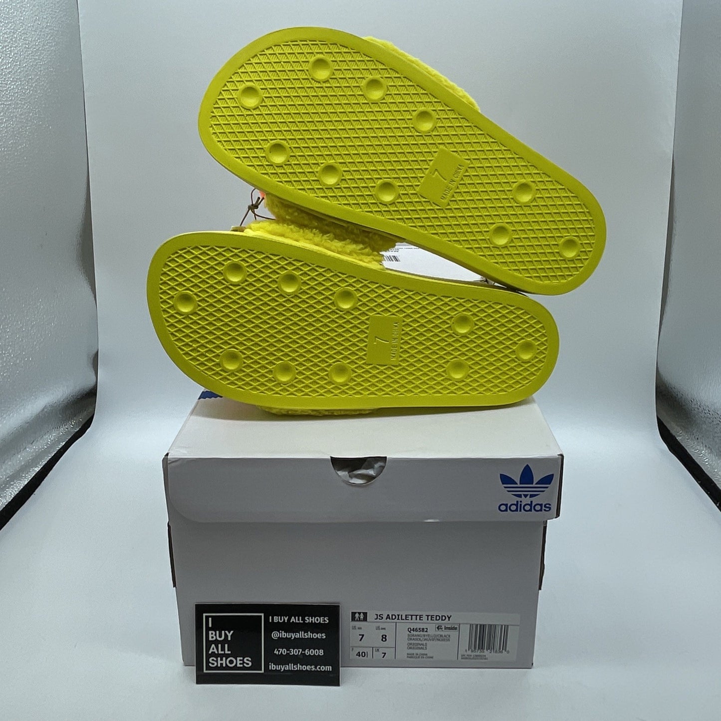 Size 7 - Adidas x Jeremy Scott Teddy Bear Slides Adilette Sandals (Q46582)