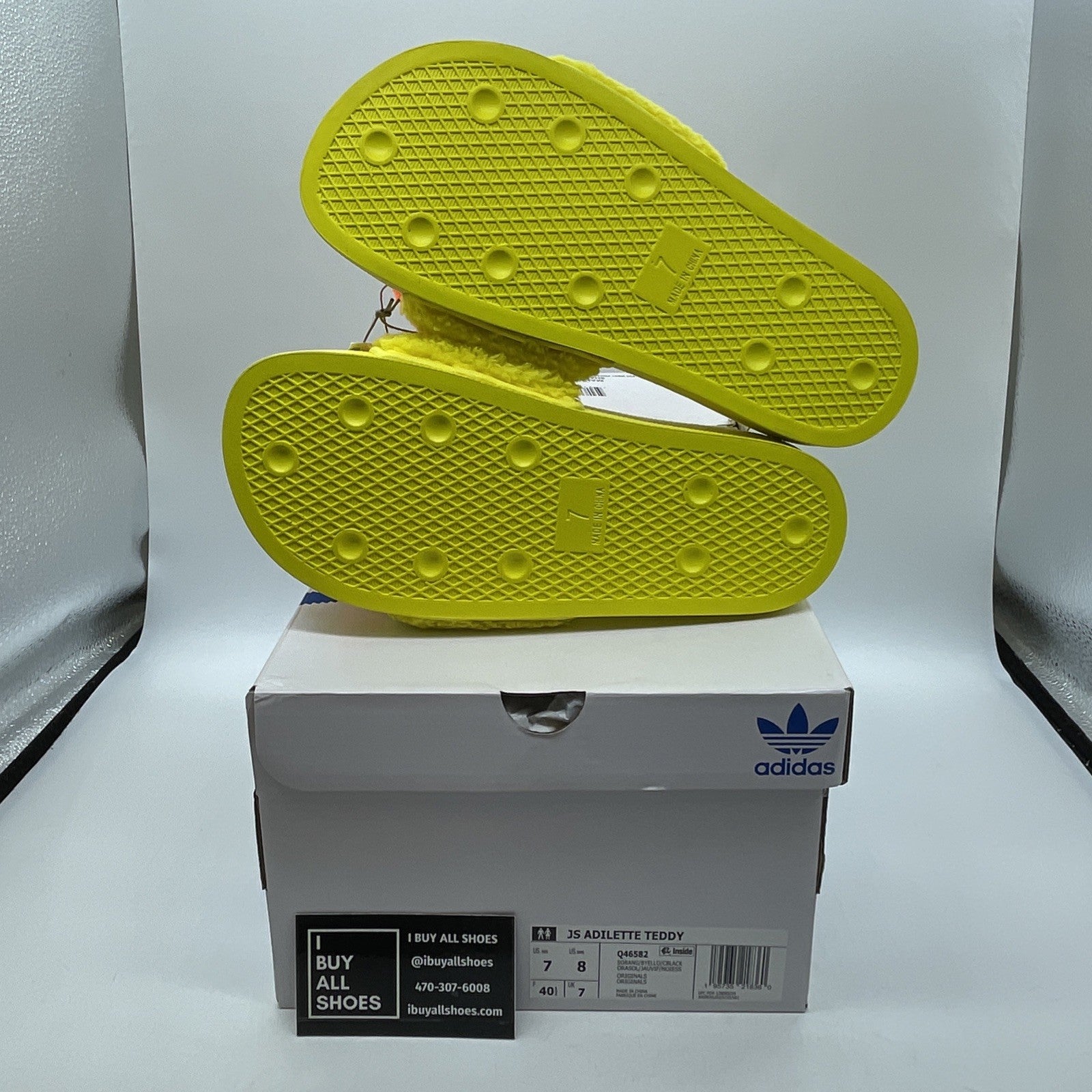 Size 7 - Adidas x Jeremy Scott Teddy Bear Slides Adilette Sandals (Q46582)