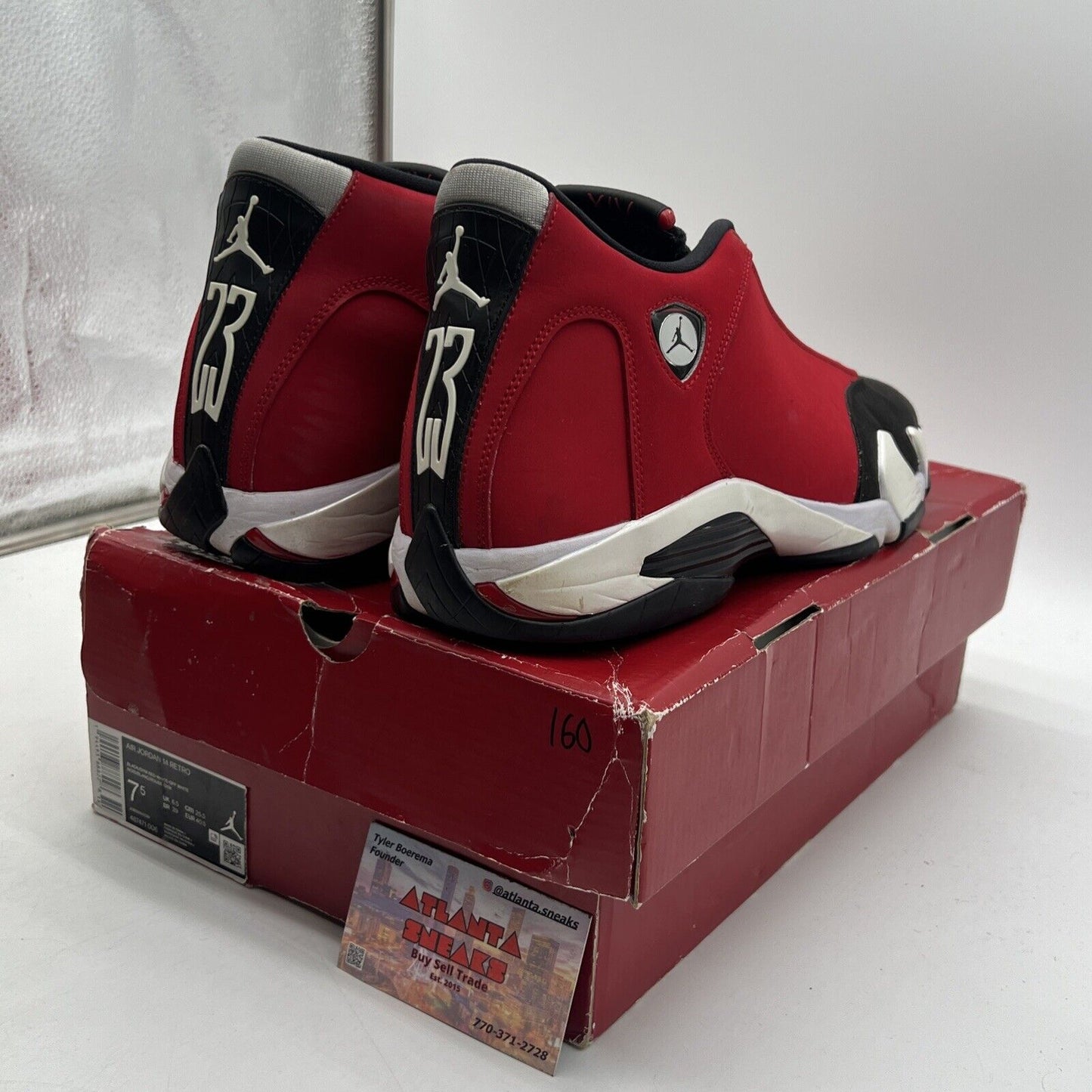 Size 11 - Air Jordan 14 Retro Gym Red Black White Suede (487471-006)