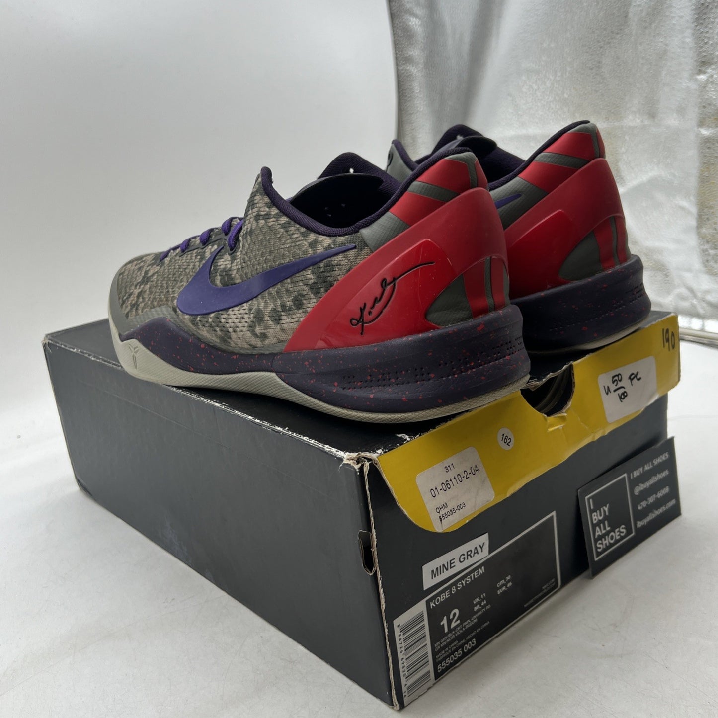 Size 12 - Nike Kobe 8 Mine Grey (555035-003)