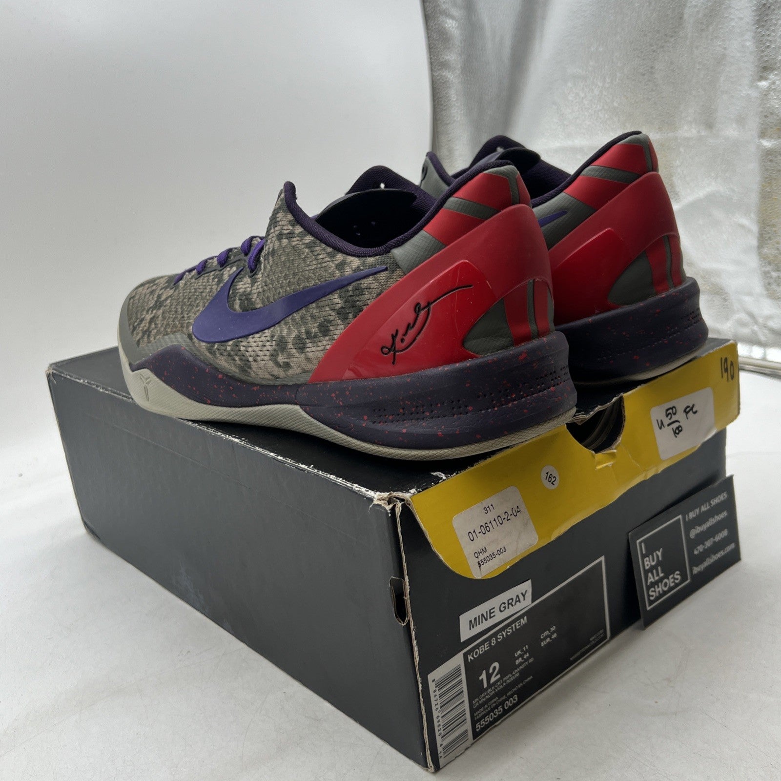 Size 12 - Nike Kobe 8 Mine Grey (555035-003)