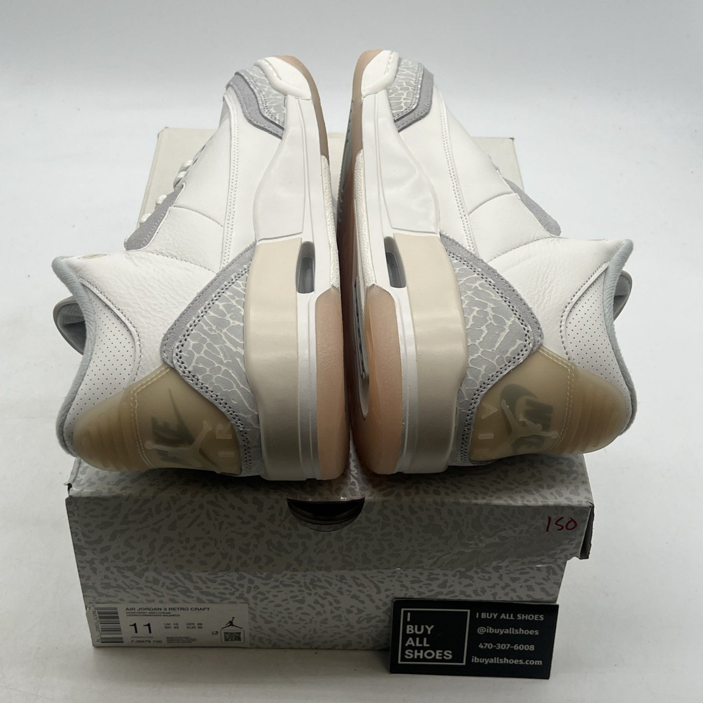 Size 11 - Air Jordan 3 Retro Ivory Grey White Suede Leather (FJ9579-100)