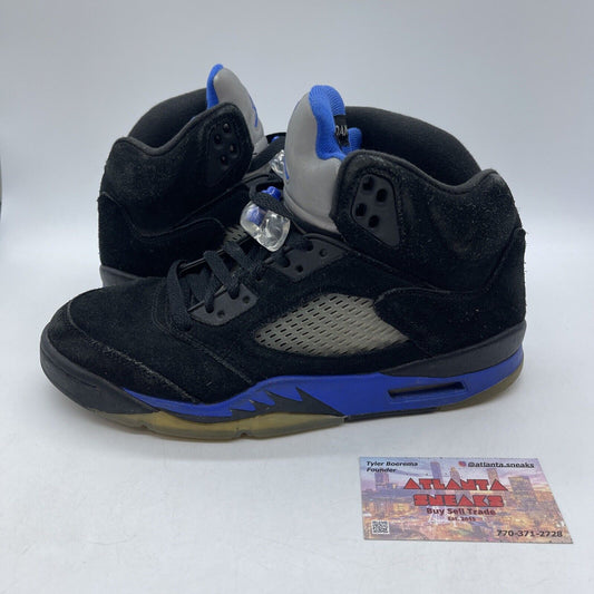 Size 8.5 - Jordan 5 Retro Mid Racer Blue Black White Suede Leather (CT4838-004)