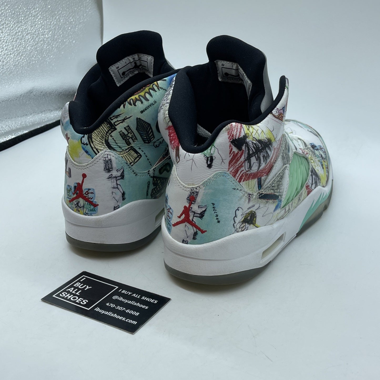 Size 9.5 - Air Jordan 5 Retro Wings Blue White Red Leather (AV2405-900)