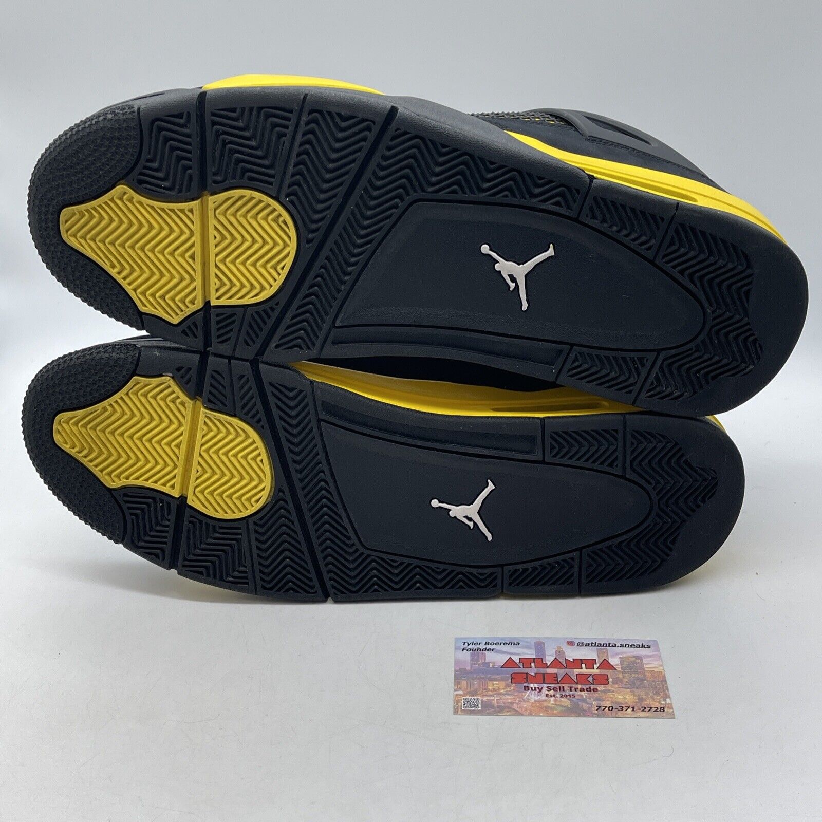 Size 14 - Jordan 4 Retro Mid Thunder White Yellow Black Suede Leather DH6927-016