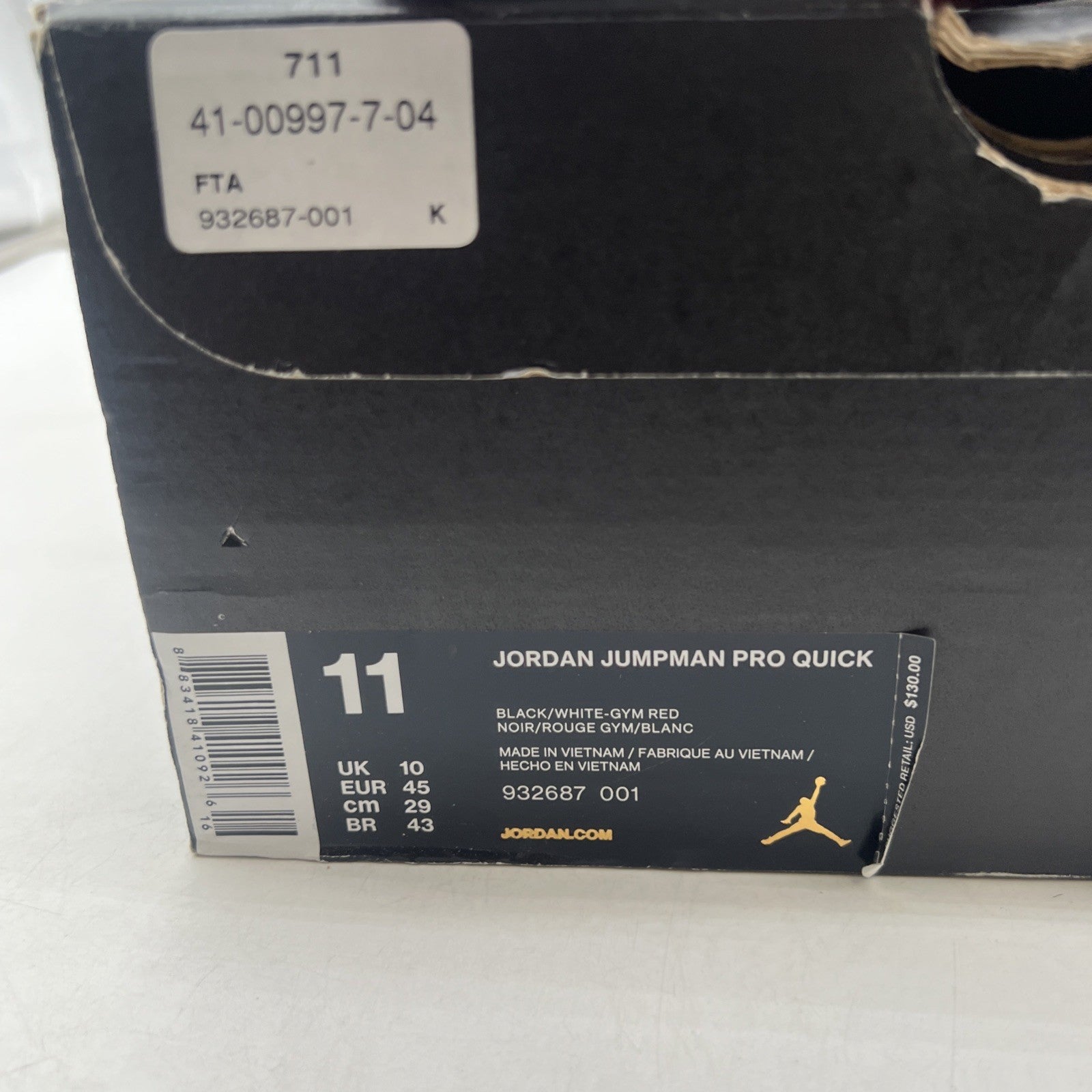 Size 11 - Jordan Jumpman Pro Quick Bred (932687-001)