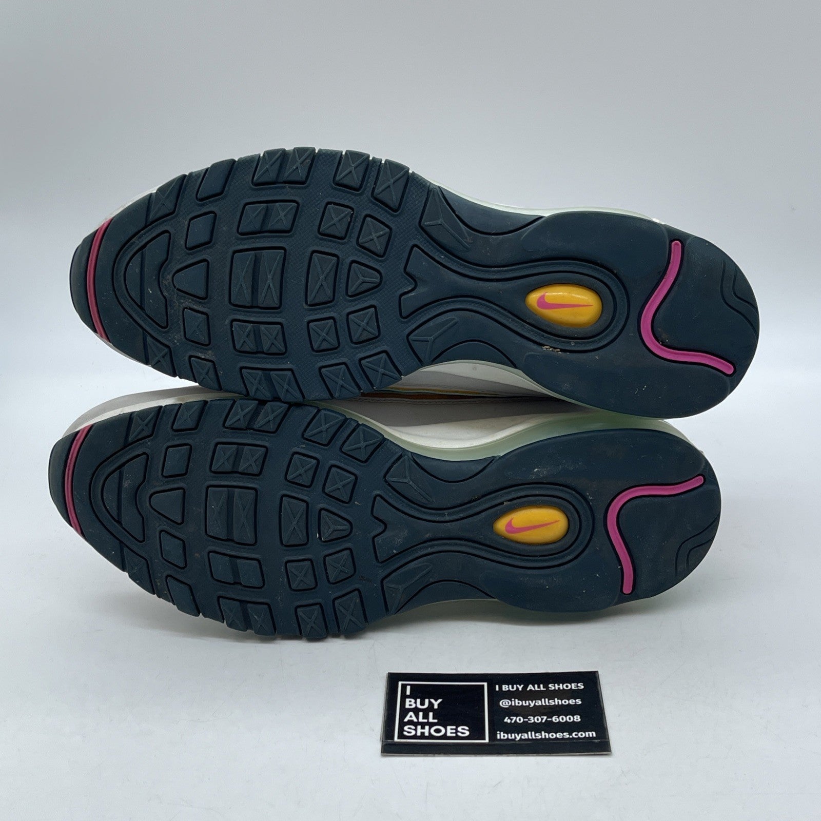 Size 11W - Nike Air Max 98 Teal Fuchsia Grey Yellow Suede (CI9897-301)