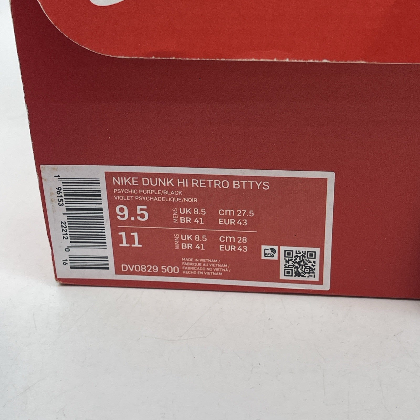 Size 9.5 - Nike Dunk High Psychic Purple Black (DV0829-500)