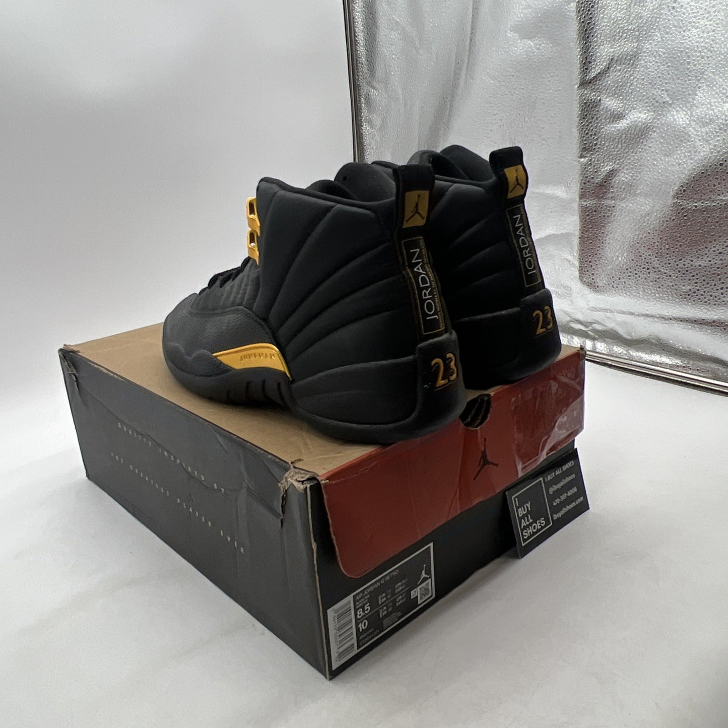 Size 8.5 - Air Jordan 12 Retro Mid Black Taxi (CT8013-071)