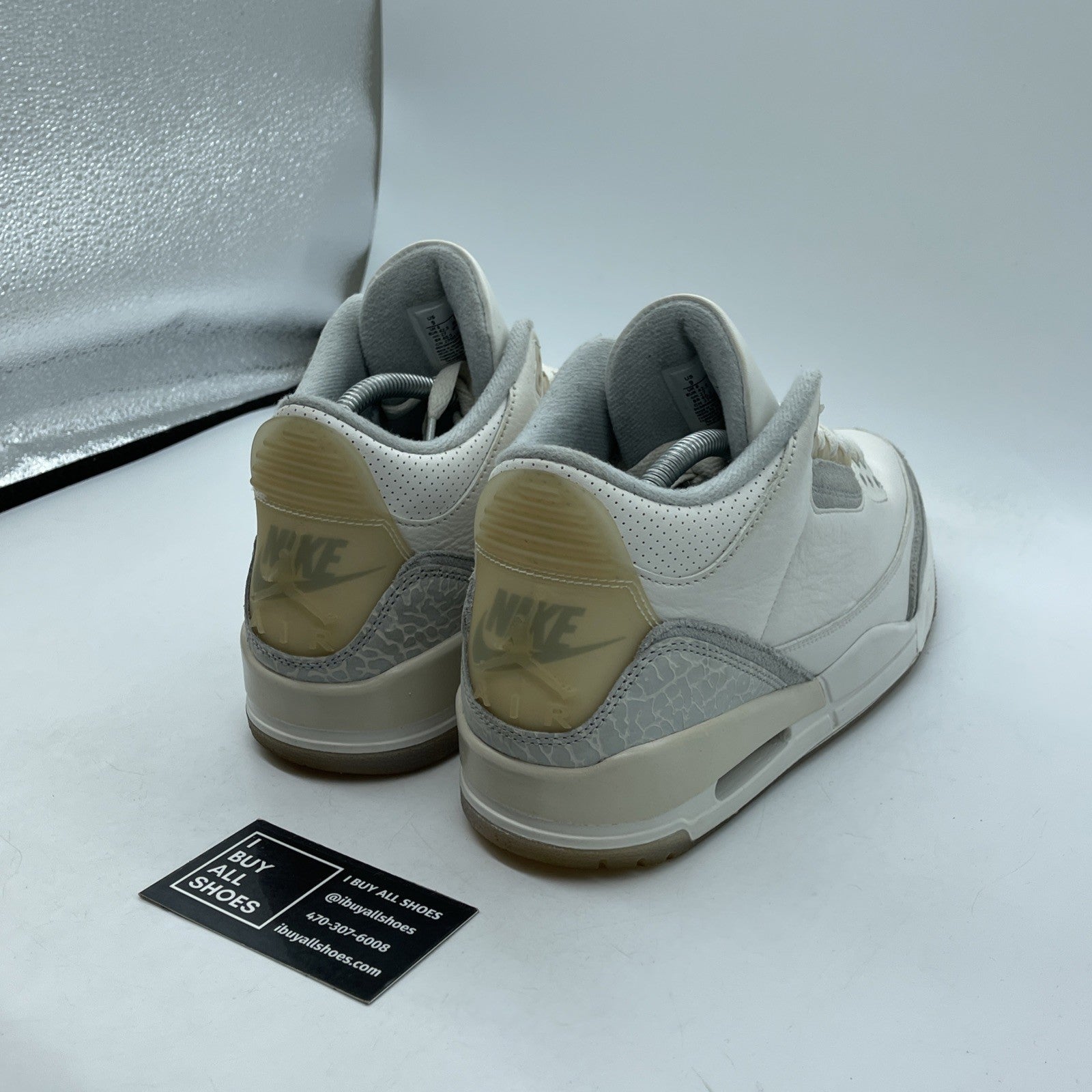 Size 9 - Air Jordan 3 Retro Craft Ivory/Grey White Leather (FJ9579-100)