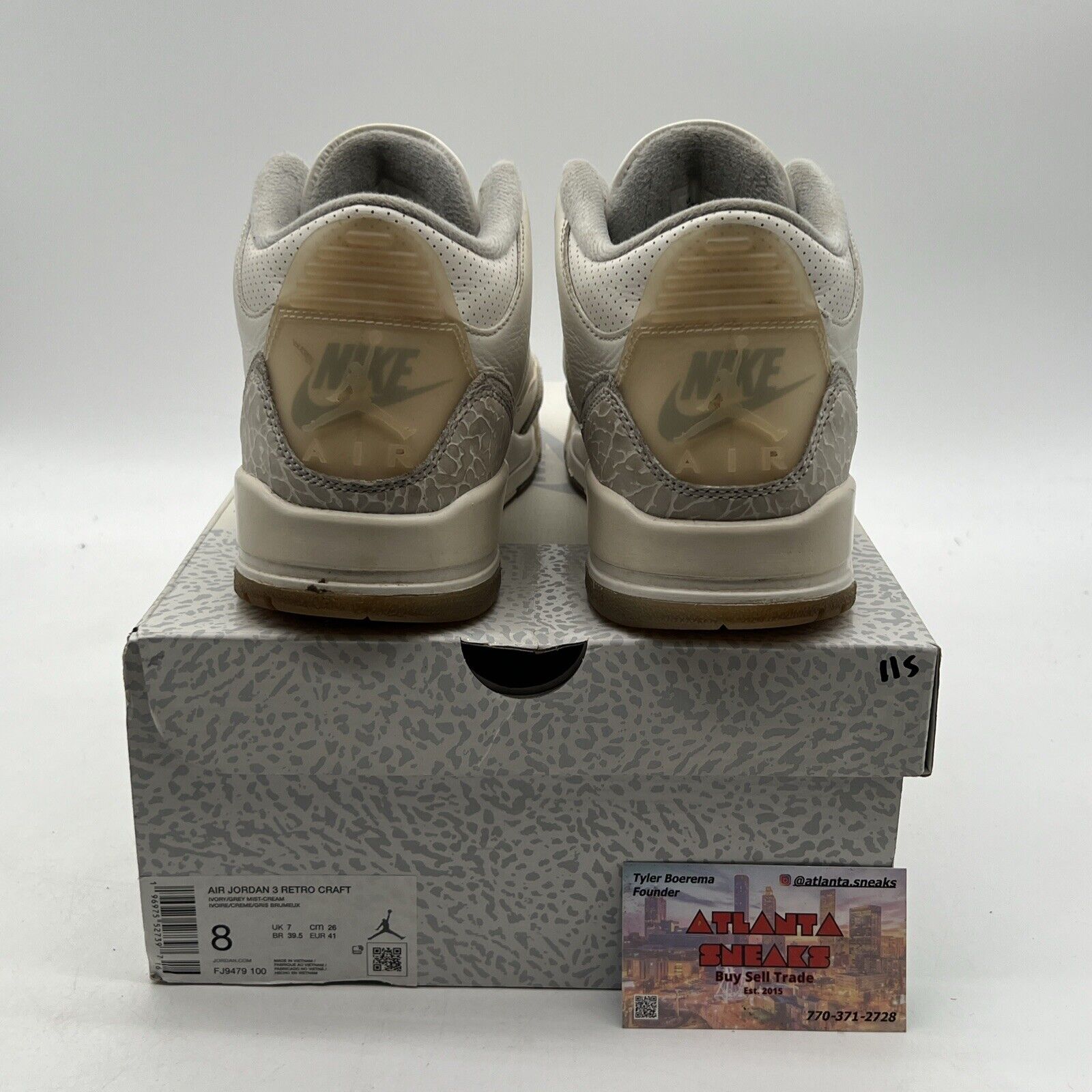 Size 8 - Air Jordan 3 Retro Craft (FJ9479-100)