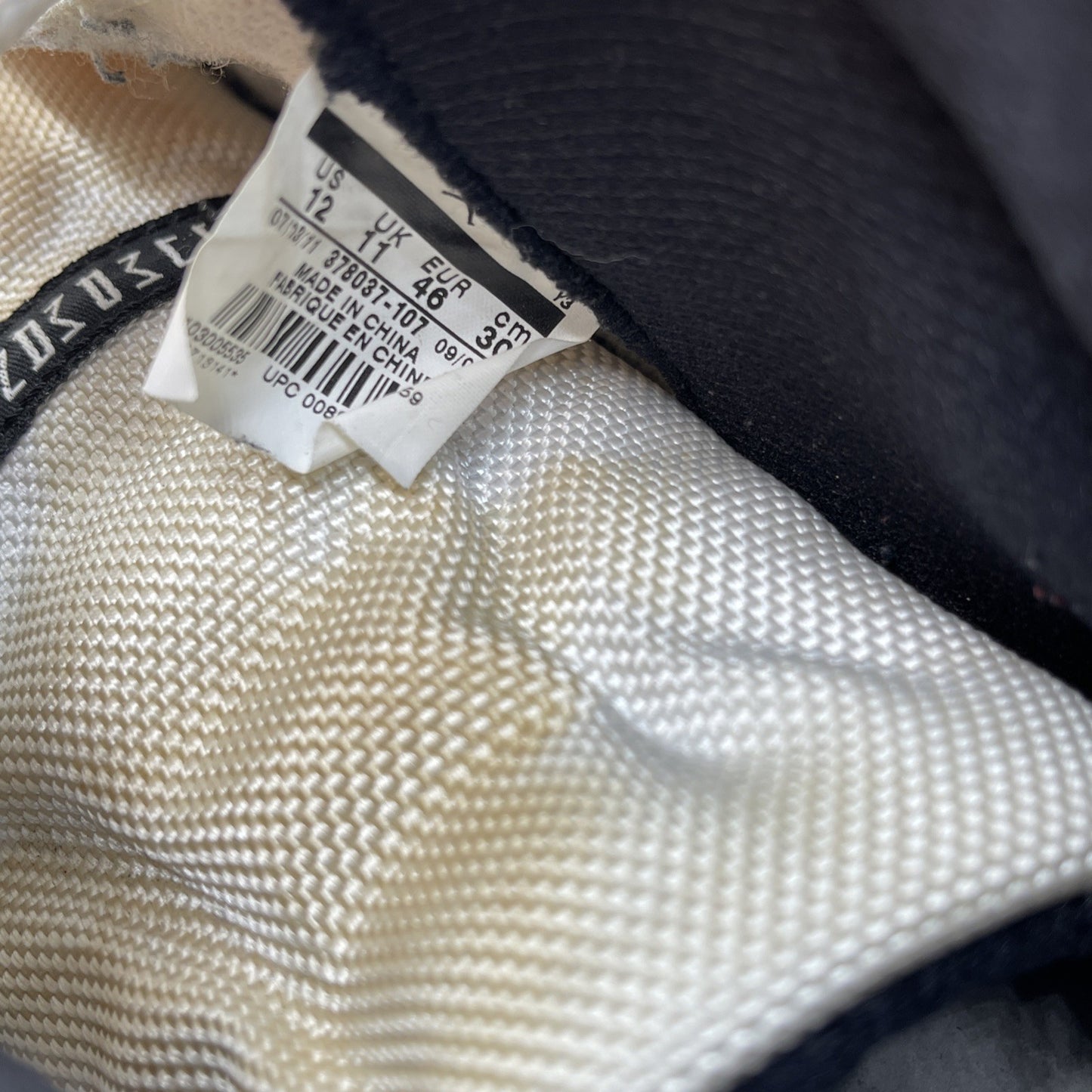 Size 12 - Jordan 11 Retro Concord Black White Leather Suede (378037-107)