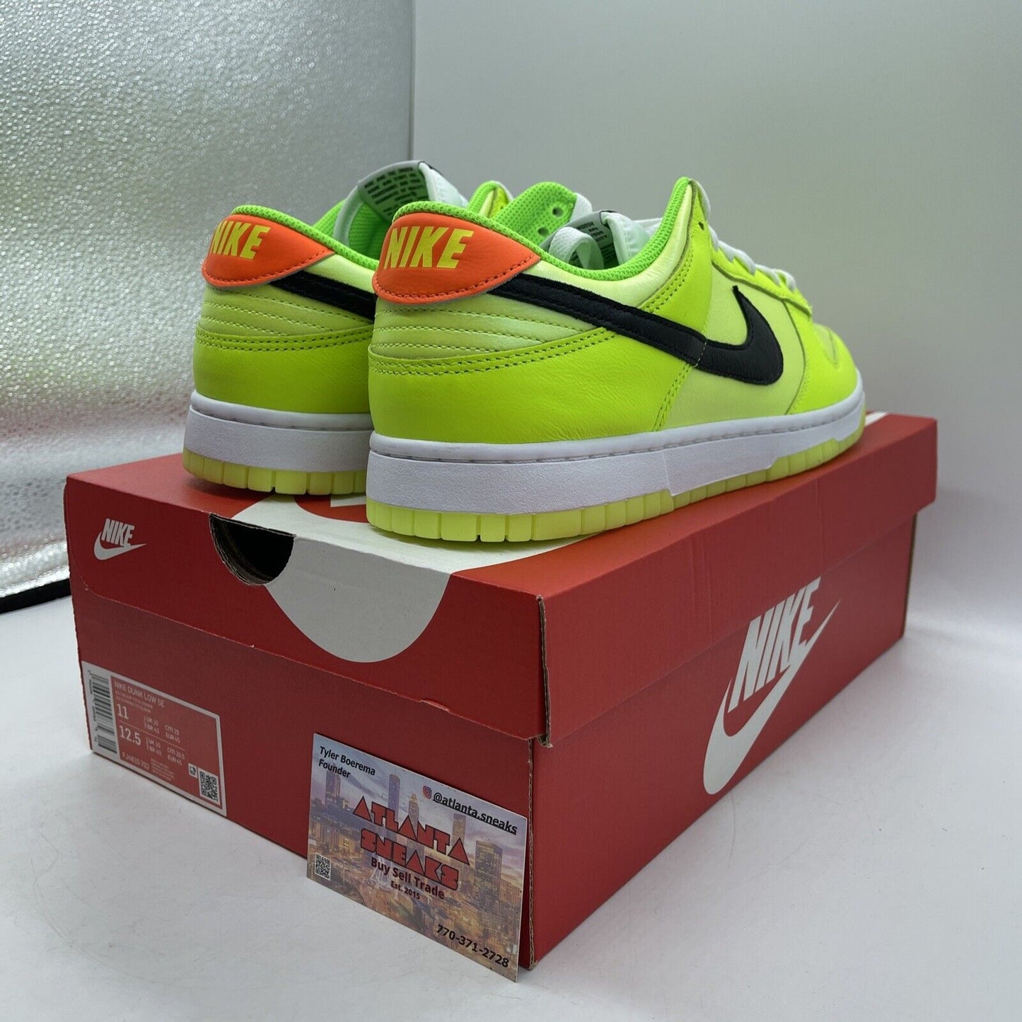 Size 11 - Dunk Low Volt Yellow Green White Orange Leather (FJ4610-702)
