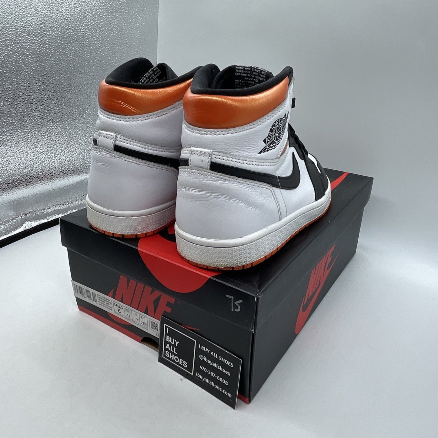 Size 8 - Air Jordan 1 Retro High Electro Orange (555088-180)
