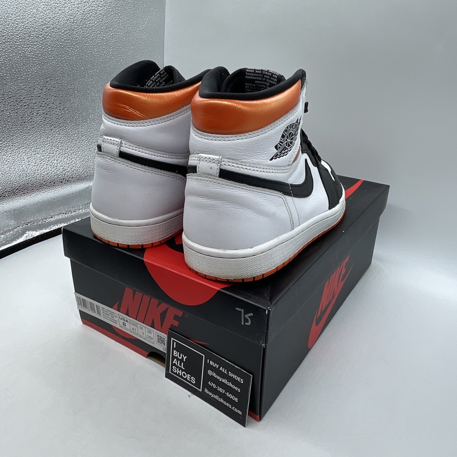 Size 8 - Air Jordan 1 Retro High Electro Orange (555088-180)