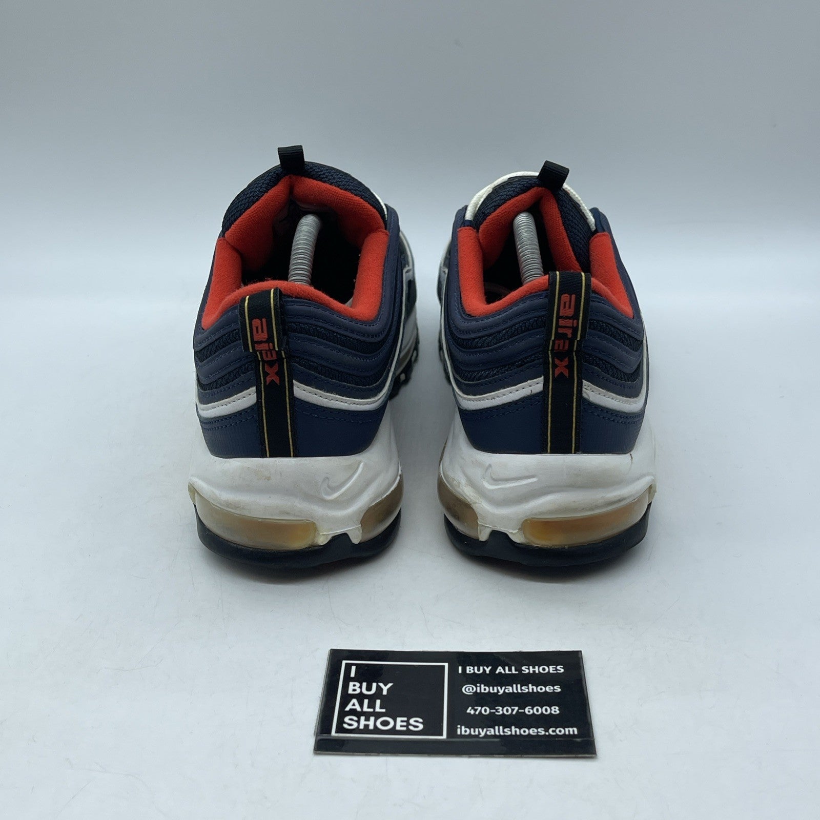 Size 11 - Nike Air Max 97 Midnight Navy Blue White Leather (921826-403)