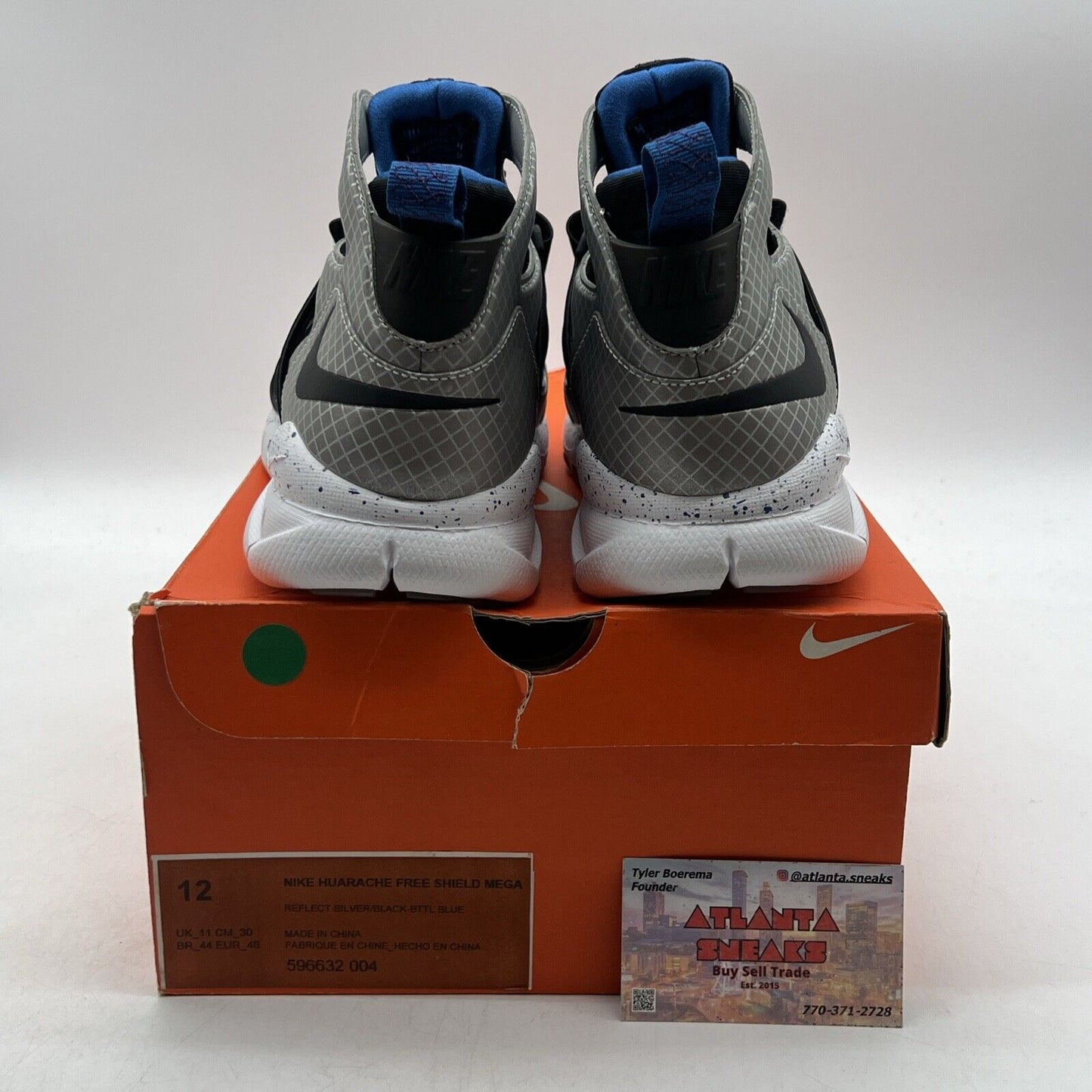 Size 12 - Nike Huarache Free Shield Mega Megatron Blue White (596632-004)