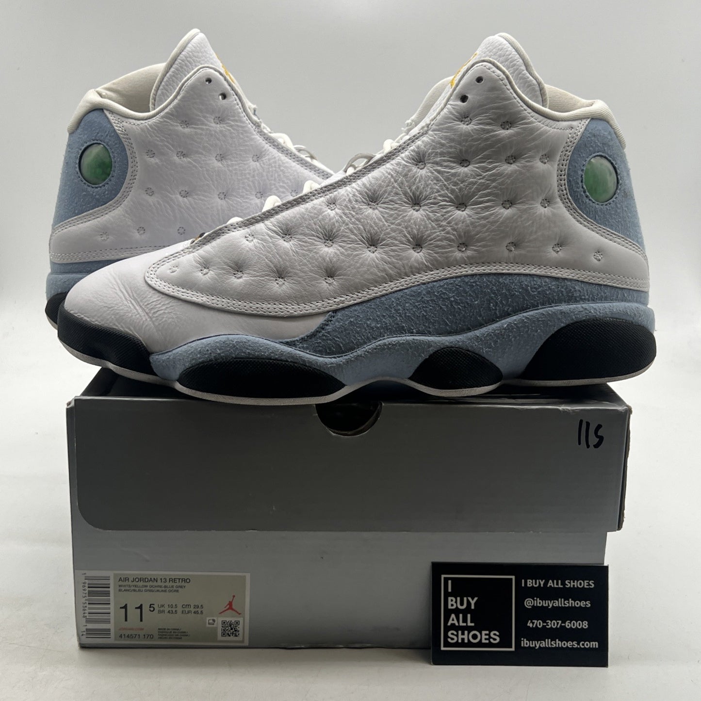 Size 11.5 - Air Jordan 13 Retro Blue Grey (414571-170)