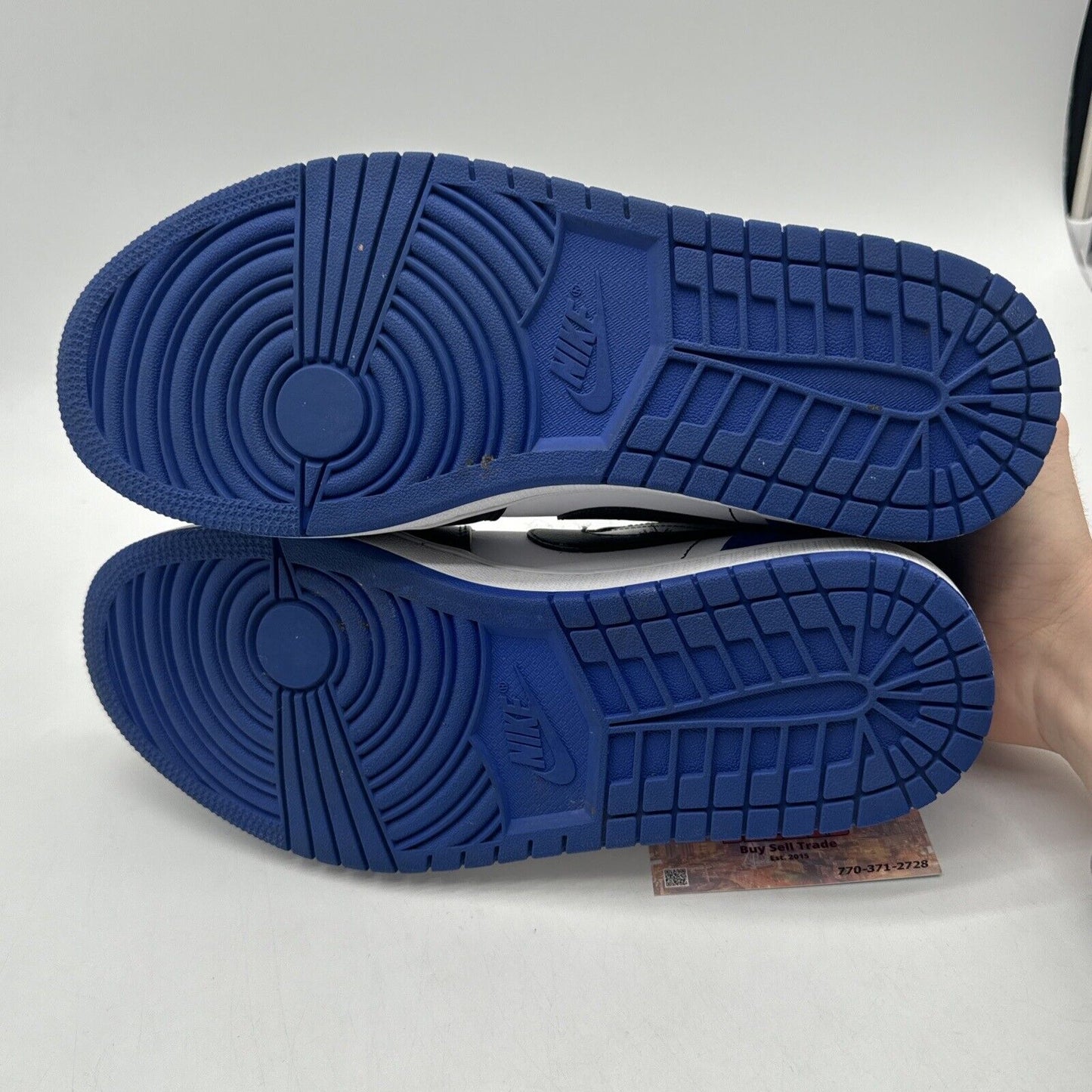 Size 10.5 - Jordan 1 Low Royal Toe 2019 Black White Leather Way Under Market $$$