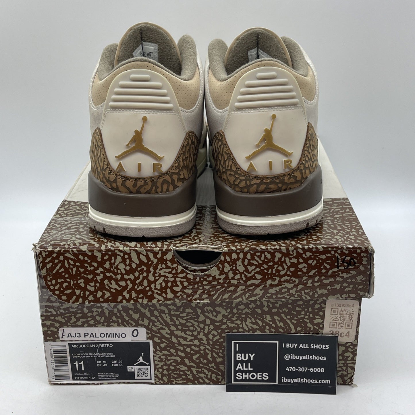 Size 11 - Jordan 3 Retro Low Palomino Brown Tan Suede (CT8532-102)