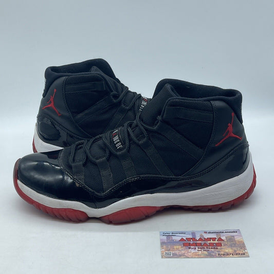 Size 10 - Jordan 11 Retro Bred 2012 Black Red White (378037-010)