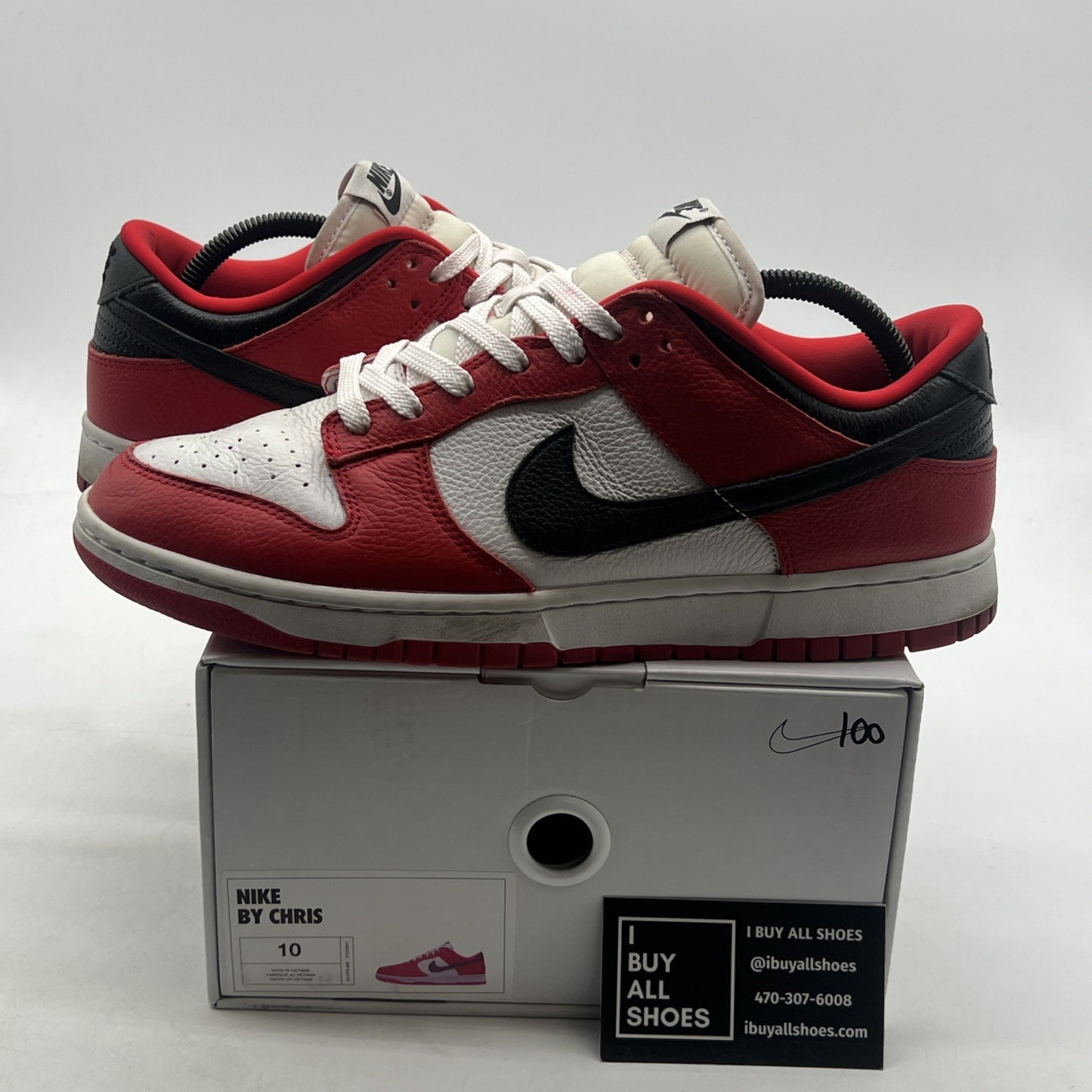 Size 10 - Nike Dunk Low By You “Chicago” Custom Men’s (AH7979-992)