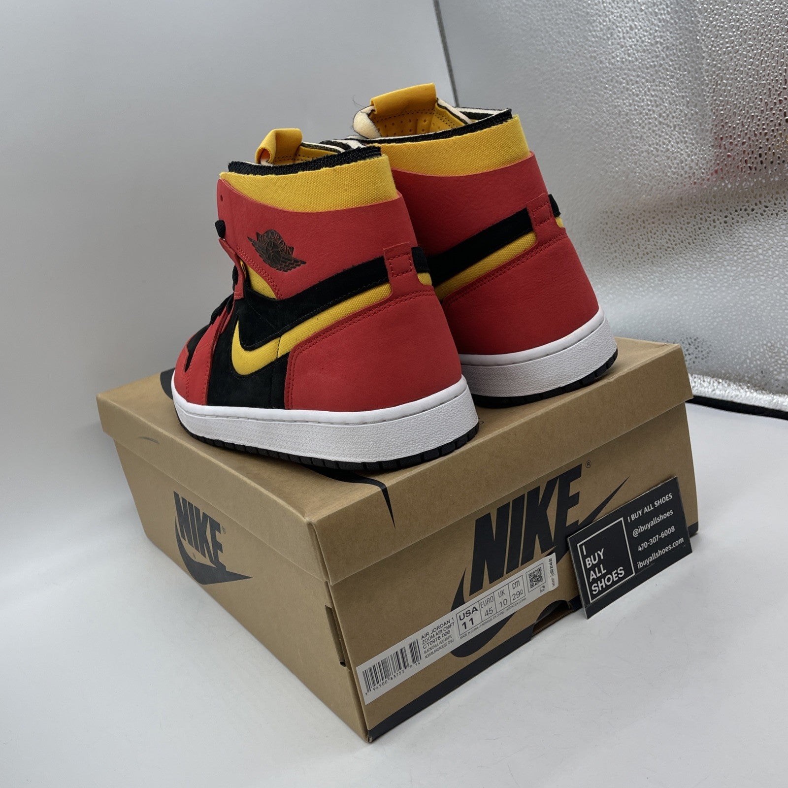 Size 11 - Air Jordan 1 Zoom Comfort High Chile Red Black Suede (CT0978-006)