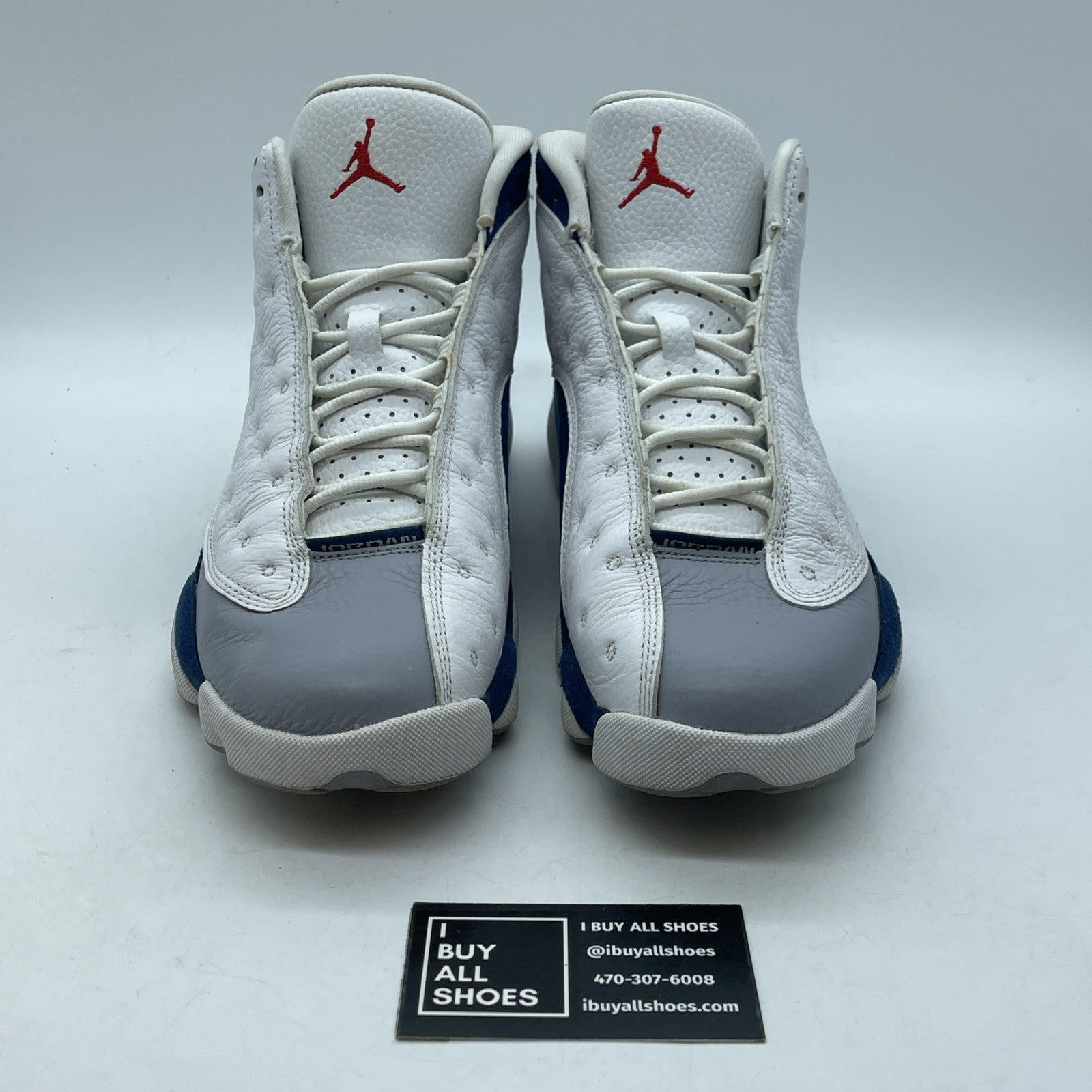 Size 9 - Jordan 13 Retro Mid French Blue White Suede Leather (414571-164)