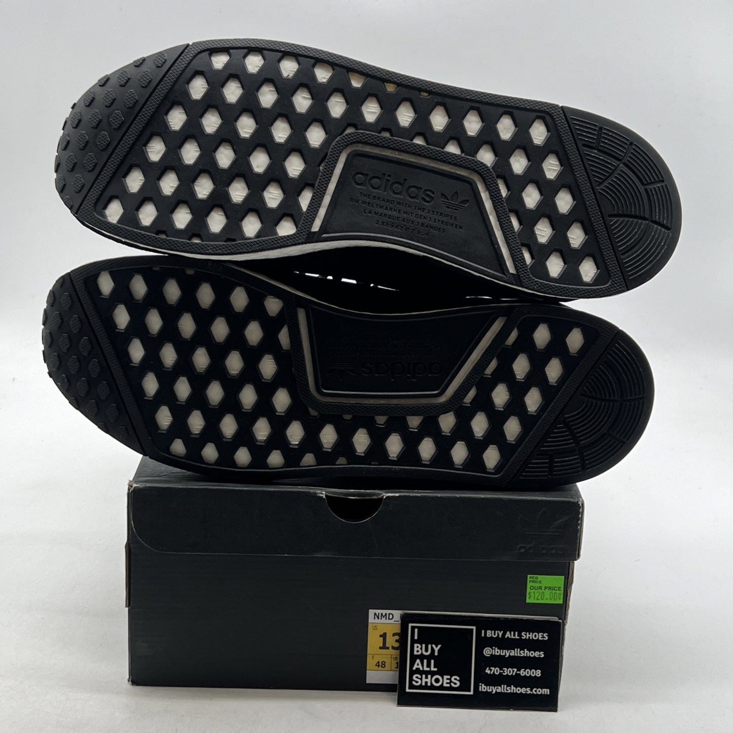 Size 13 - Adidas NMD_R1 V2 Logo Patch - Black (GX6266)