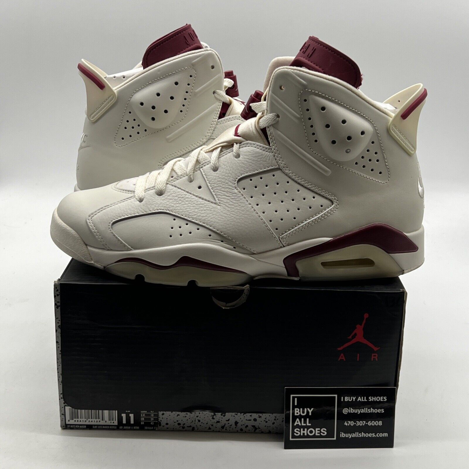 Size 11 - Air Jordan 6 Retro 2015 Maroon (384664-116)