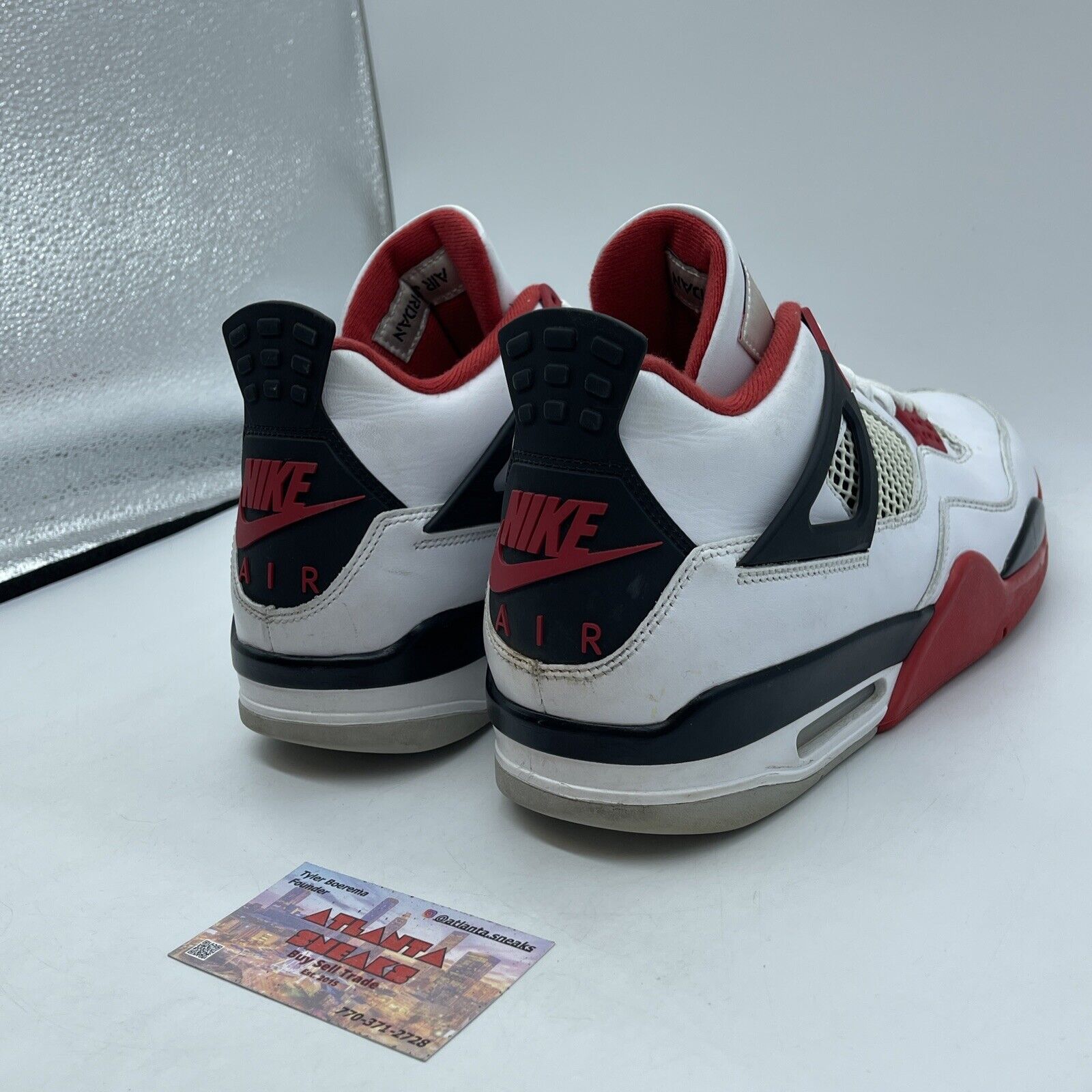 Size 12 - Jordan 4 Retro OG Mid Fire Red Black White Leather (DC7770-160)