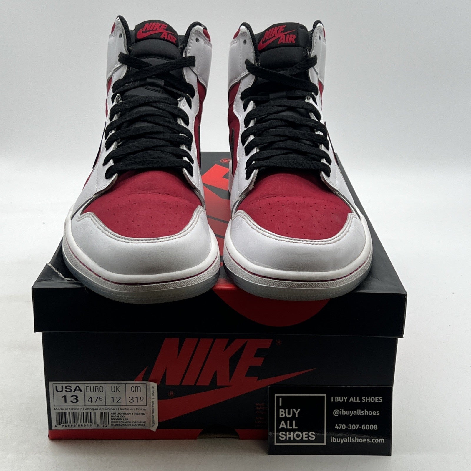 Size 13 - Air Jordan 1 Retro OG High Carmine (555088-123)