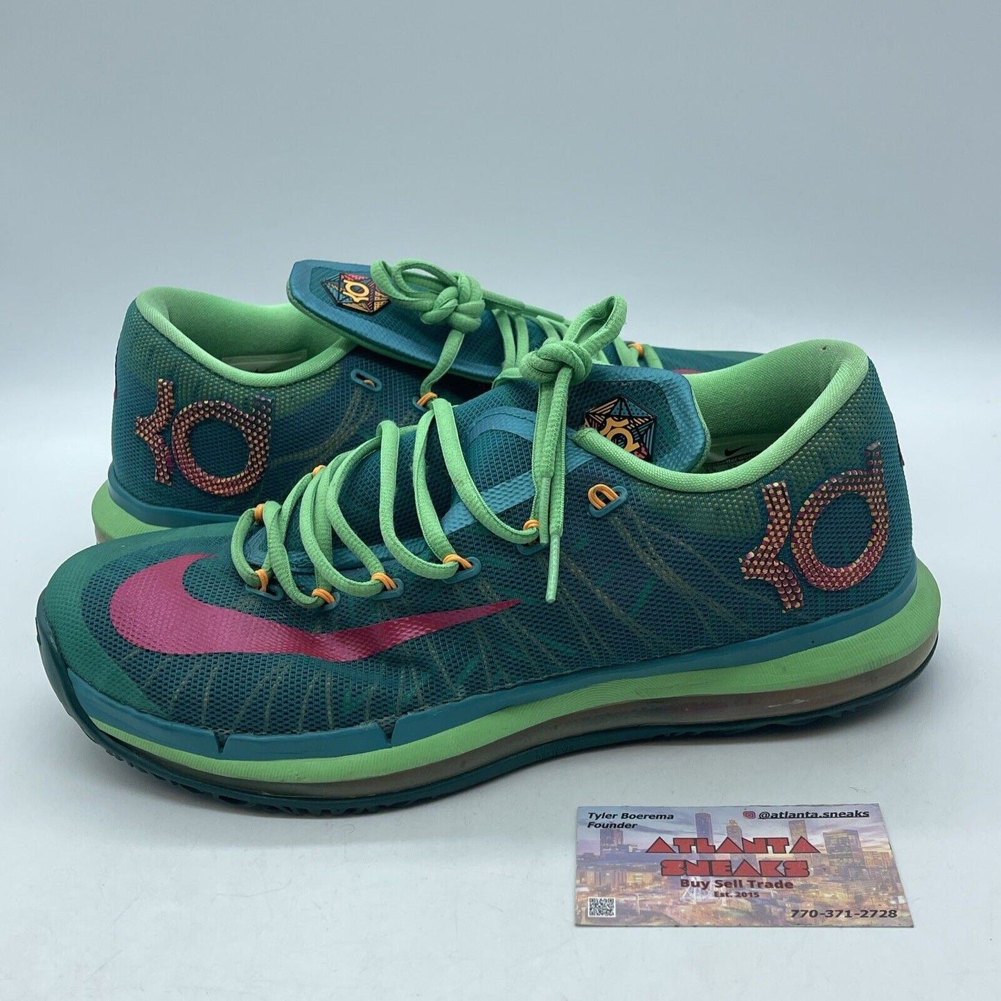 Size 9.5 - Nike KD 6 Elite Hero Pack Green Blue Pink Orange (642838-300)