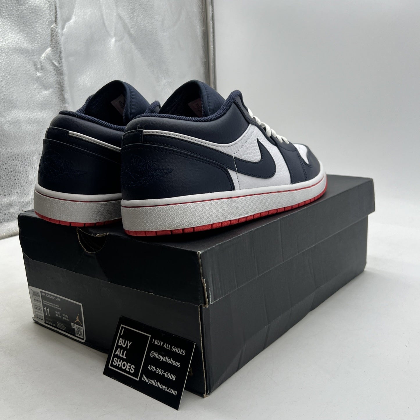 Size 11 - Air Jordan 1 Retro Low Obsidian Ember (553558-481)