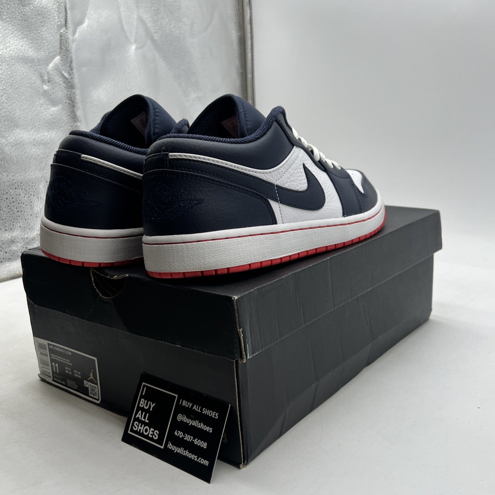 Size 11 - Air Jordan 1 Retro Low Obsidian Ember (553558-481)