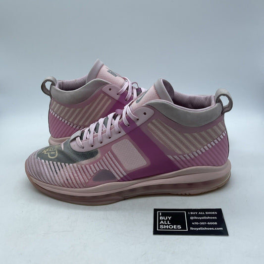 Size 11.5 - Nike John Elliott x LeBron Icon Tulip Pink Suede (AQ0114-600)