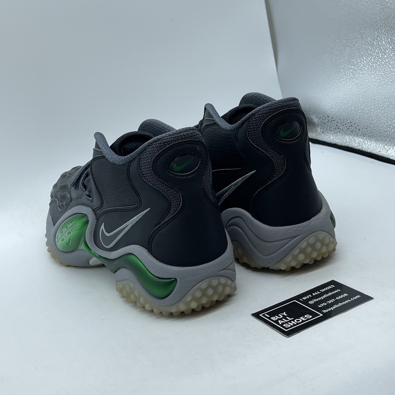 Size 13 - Nike Air Zoom Turf Jet 97 Packers 2013 Grey Black (554989-001)