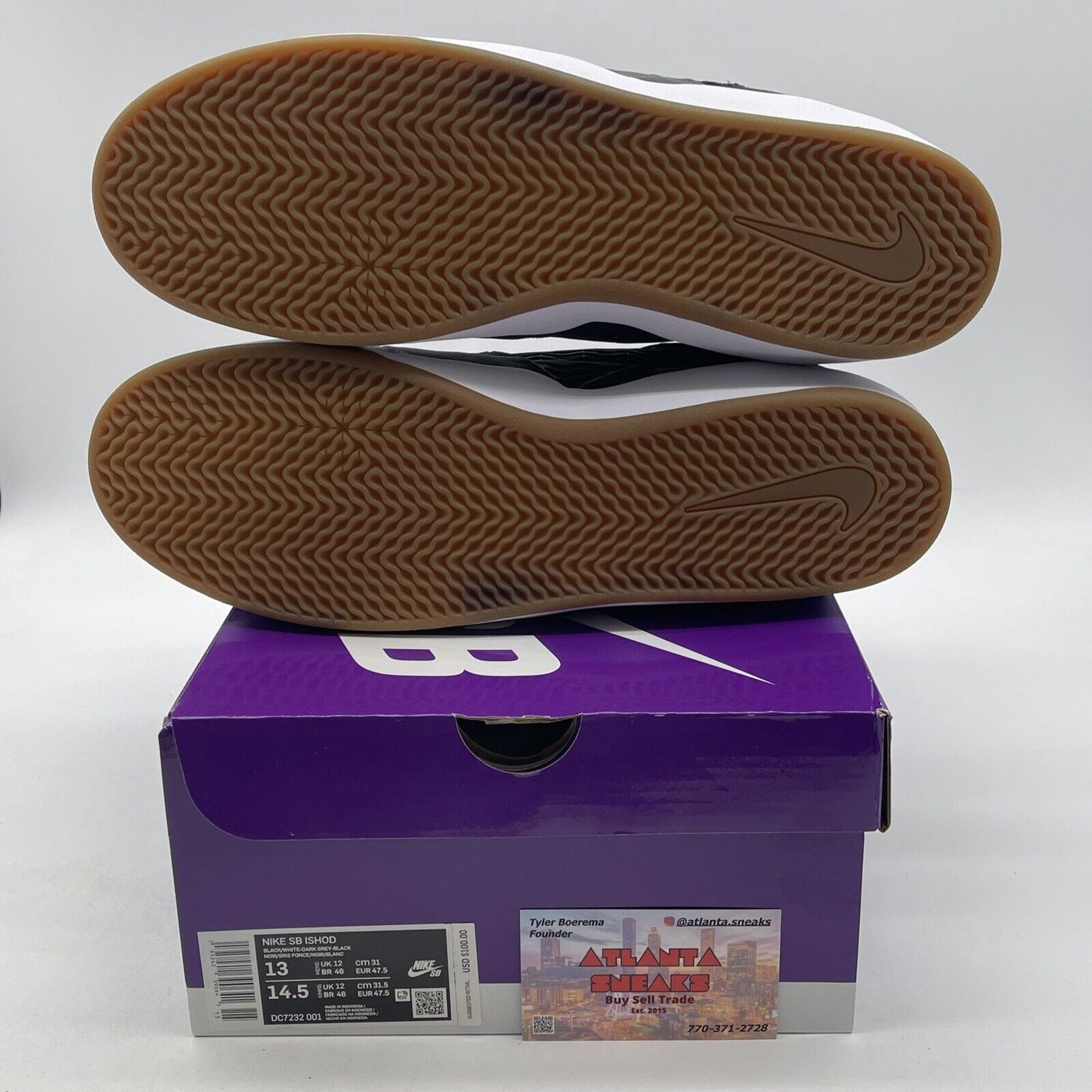 Size 13 - Nike SB Ishod Wair Black White Suede Leather (DC7232-001)